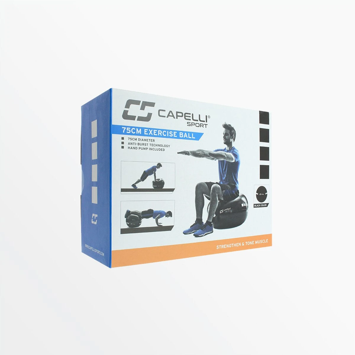 CapelliSport 75CM EXERCISE BALL FITNESS EQUIPMENT 5 CapelliSport 75CM EXERCISE BALL FITNESS EQUIPMENT