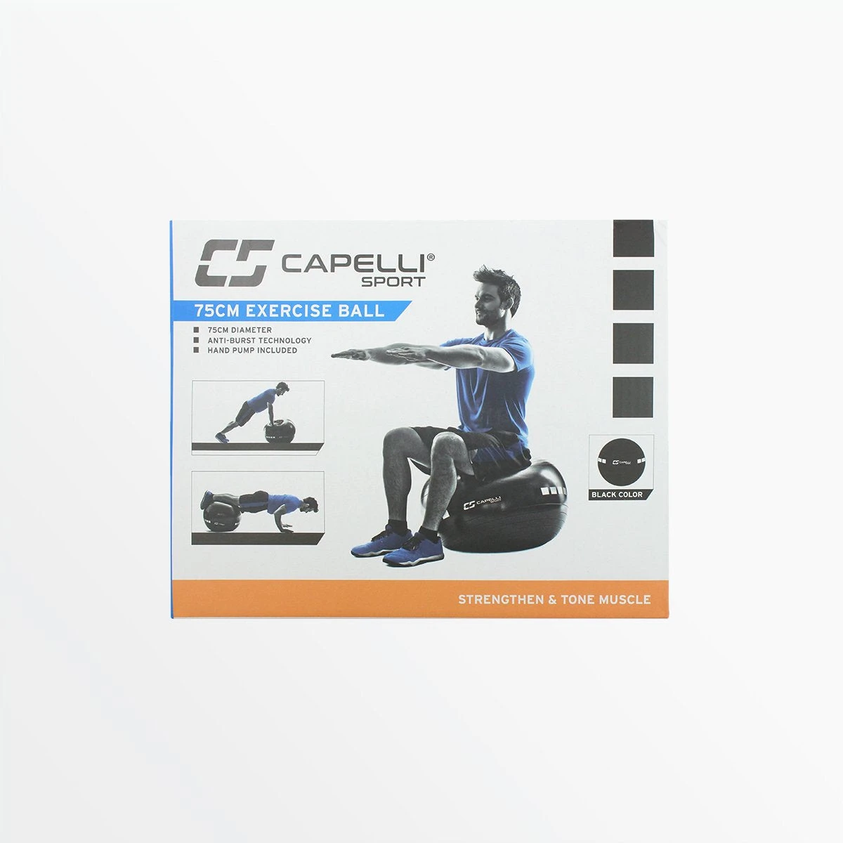CapelliSport 75CM EXERCISE BALL FITNESS EQUIPMENT 4 CapelliSport 75CM EXERCISE BALL FITNESS EQUIPMENT