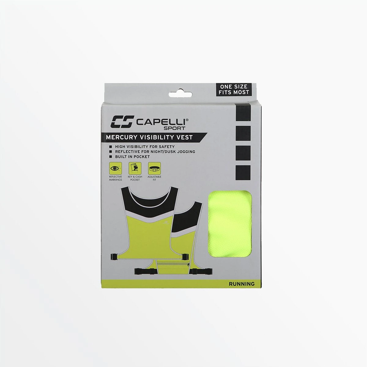 CapelliSport FITNESS EQUIPMENT REFLECTIVE VEST WITH ADJUSTABLE WAIST BELT 5 CapelliSport FITNESS EQUIPMENT REFLECTIVE VEST WITH ADJUSTABLE WAIST BELT