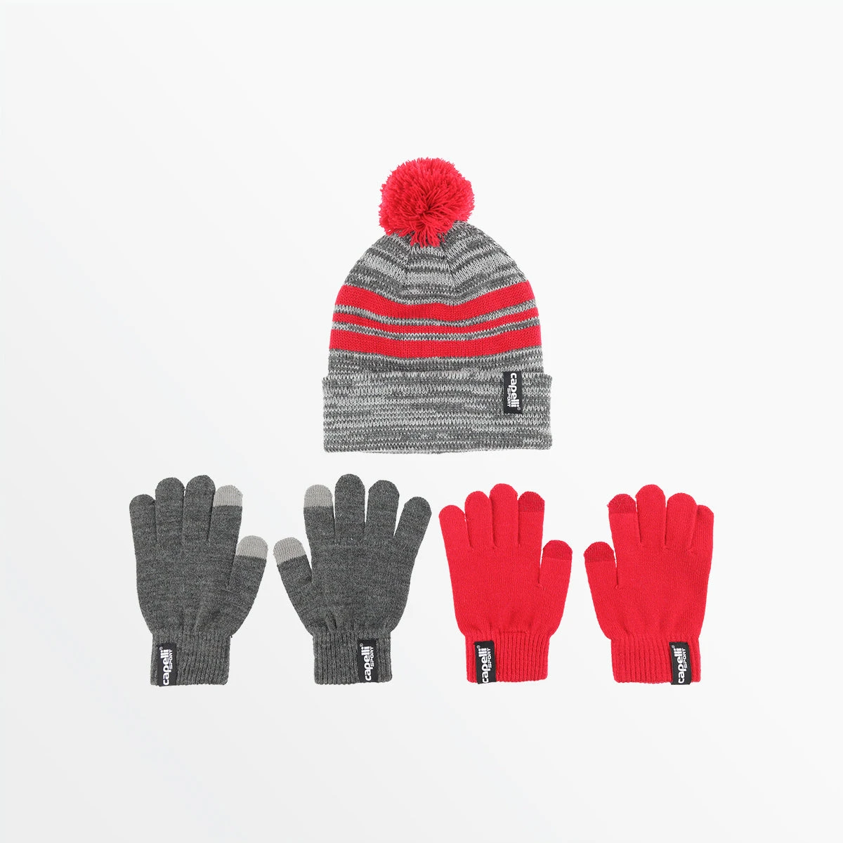 CapelliSport YOUTH STRIPED HAT & GLOVES-SET 8 CapelliSport YOUTH STRIPED HAT & GLOVES-SET